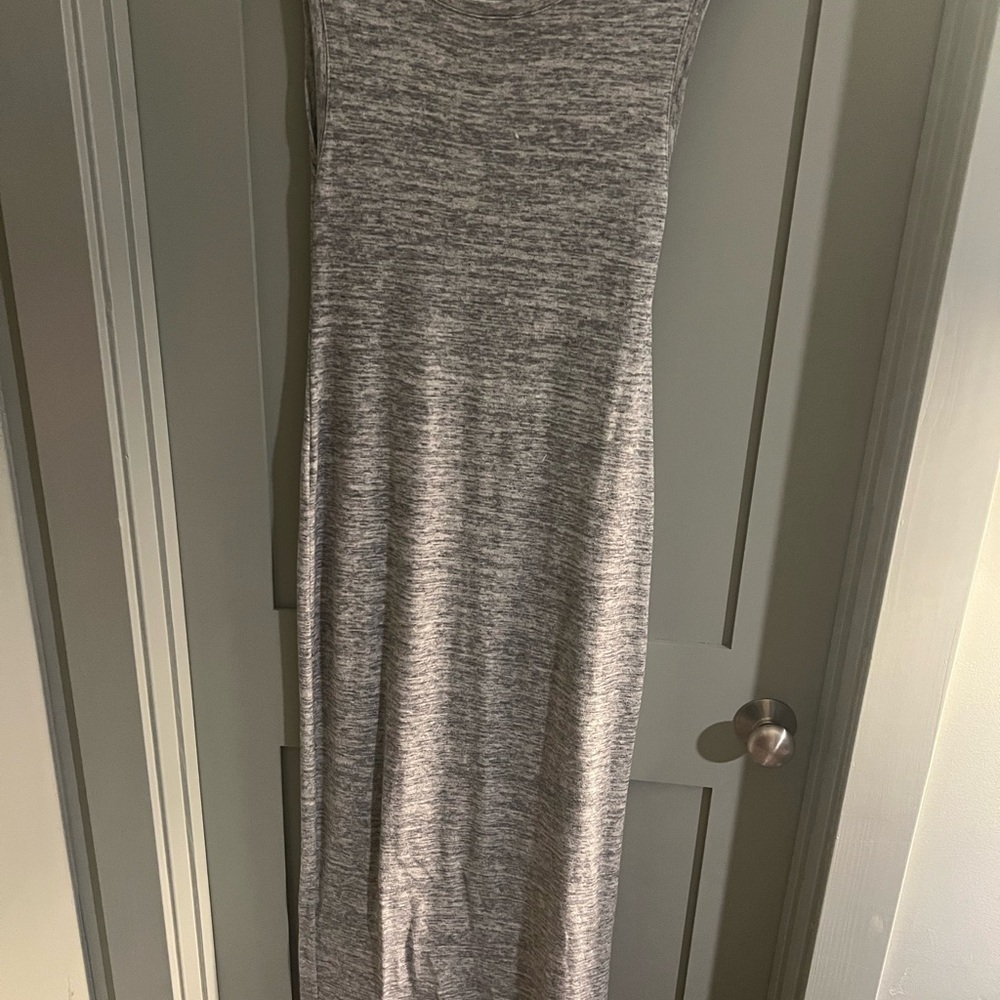 Gray Sleeveless Maxi Dress